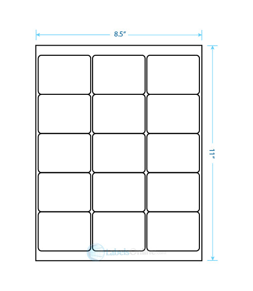 2.6875" x 2" - 15 up - Removable