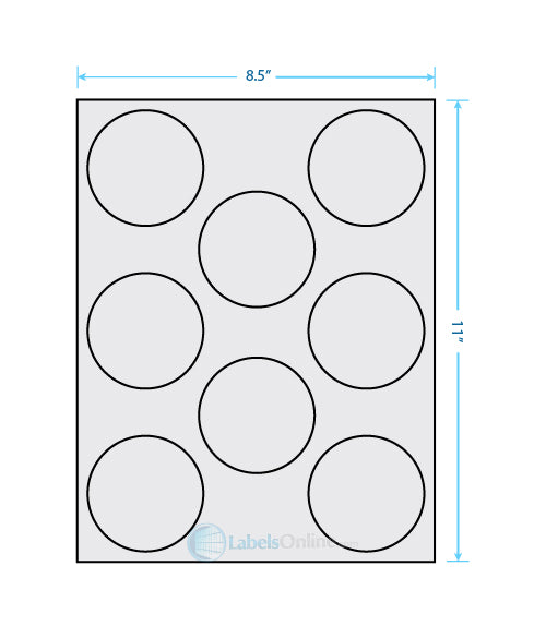 2.75" - 8 up - Recycled (Laser / Inkjet)