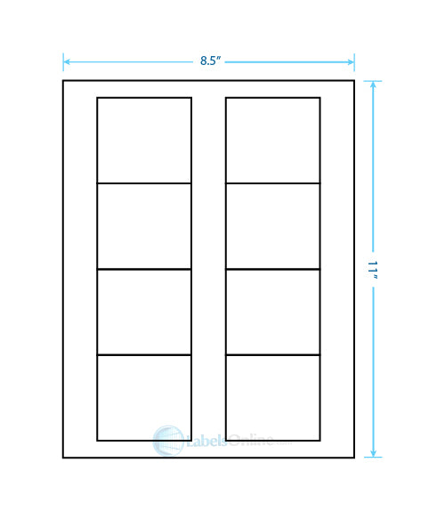 2.75" x 2.5" - 8 up - Clear Matte (Laser)