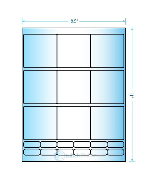 2.75" x 2.75" - 9 up - High Gloss