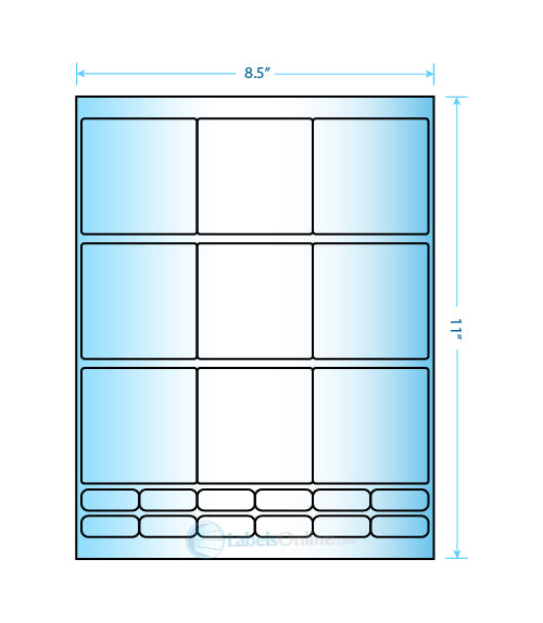 2.75" x 2.75" - 9 up - Mid Gloss