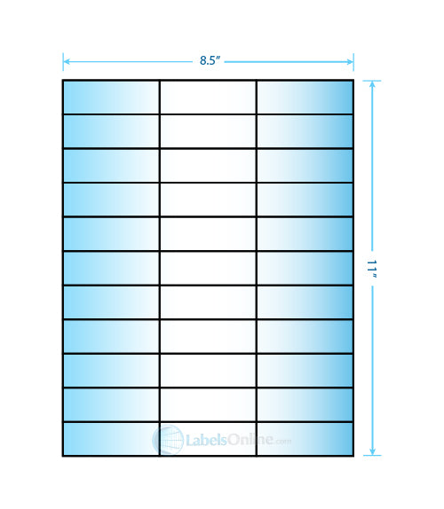 2.83" x 1" - 33 up - Mid Gloss (Laser)