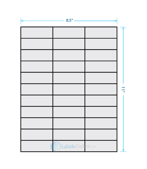 2.83" x 1" - 33 up - Recycled (Laser / Inkjet)