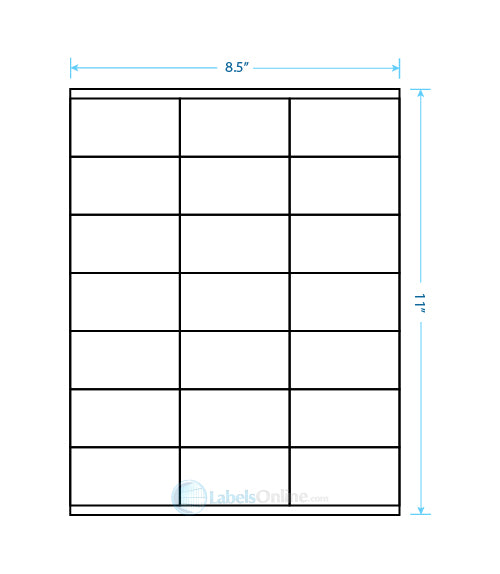 2.83" x 1.5" - 21 up - Opaque/Blockout
