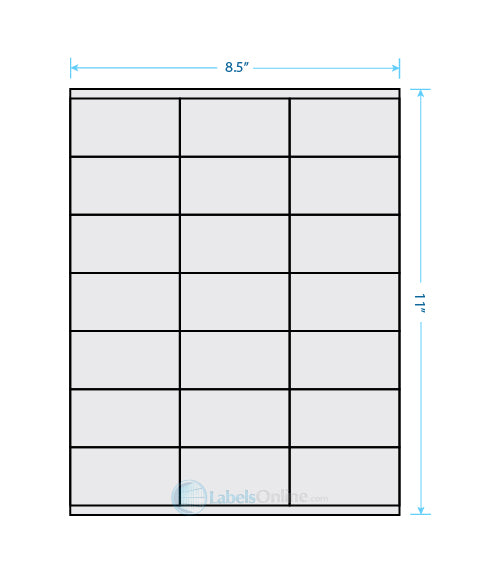 2.83" x 1.5" - 21 up - Recycled