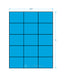 2.83" x 2.2" - 15 up - Fluorescent Blue