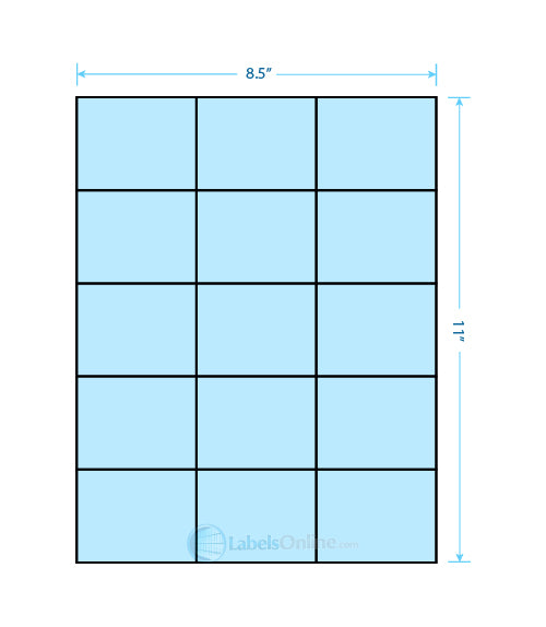 2.83" x 2.2" - 15 up - Pastel Blue