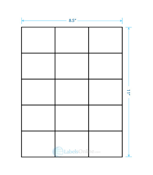 2.83" x 2.2" - 15 up - Removable