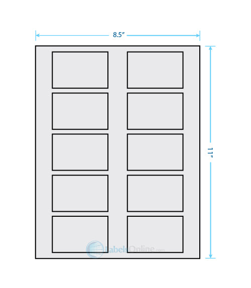 2.875" x 1.875" - 10 up - Recycled (Laser / Inkjet)