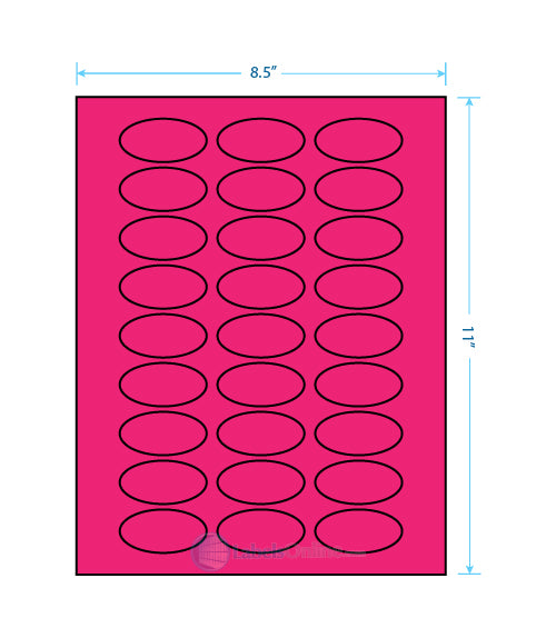2" x 1" - 27 up - Fluorescent Pink