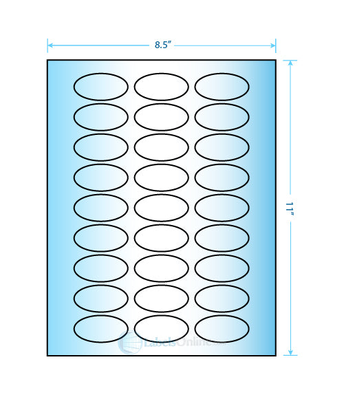 2" x 1" - 27 up - Mid Gloss