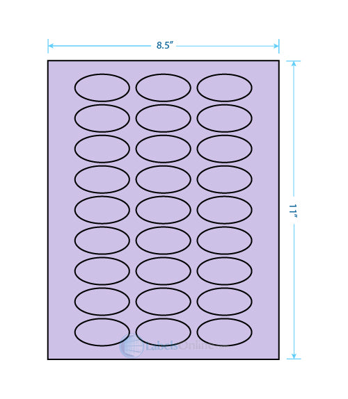 2" x 1" - 27 up - Pastel Purple