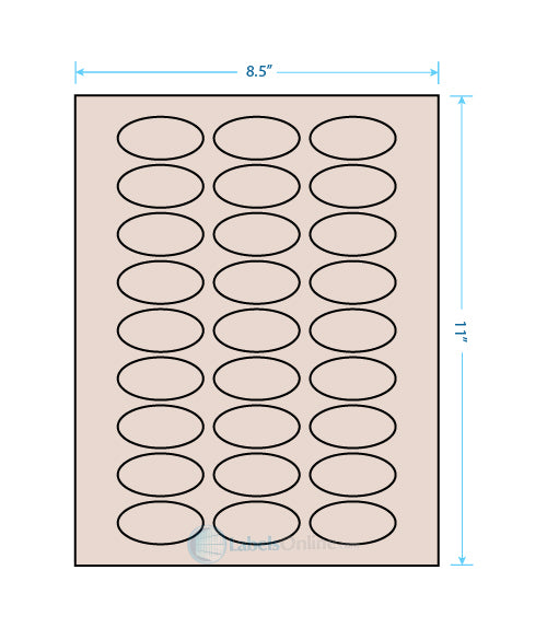 2" x 1" - 27 up - Pastel Tan