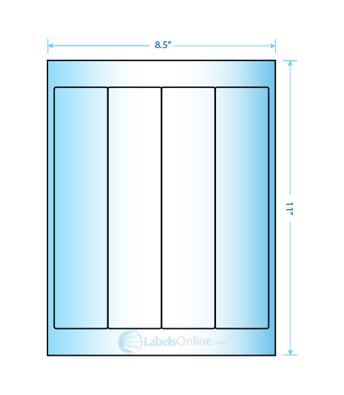 2" x 9" - 4 up - High Gloss