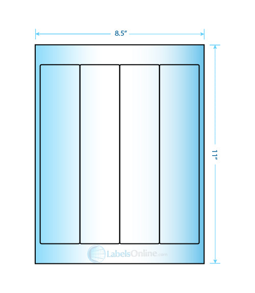 2" x 9" - 4 up - Mid Gloss