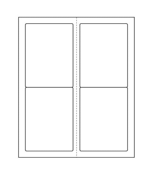 3 1/2" x 5" Laser/Inkjet Shipping Labels; 4 up; 100 sheets/case - Standard White Matte