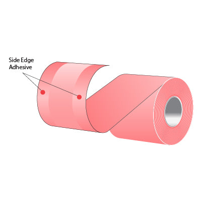 3.125" x 160' MAXStick Liner-free Repositionable Direct Thermal Roll; 2Go; Side Edge Adhesive; 55 gsm; 15# Base - 213 Pink