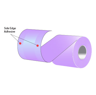 3.125" x 160' MAXStick Liner-free Repositionable Direct Thermal Roll; 2Go; Side Edge Adhesive; 55 gsm; 15# Base - 515 Violet