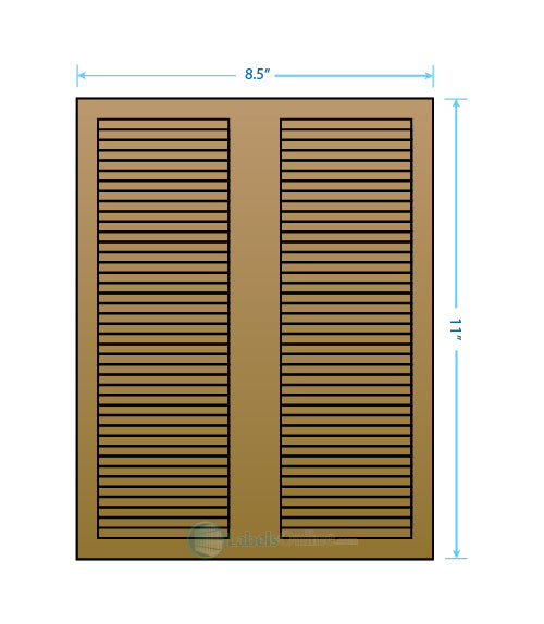 3.125" x .5" - 40 up - Brown Kraft (Laser / Inkjet)