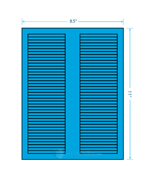 3.125" x .5" - 40 up - Fluorescent Blue (Laser)