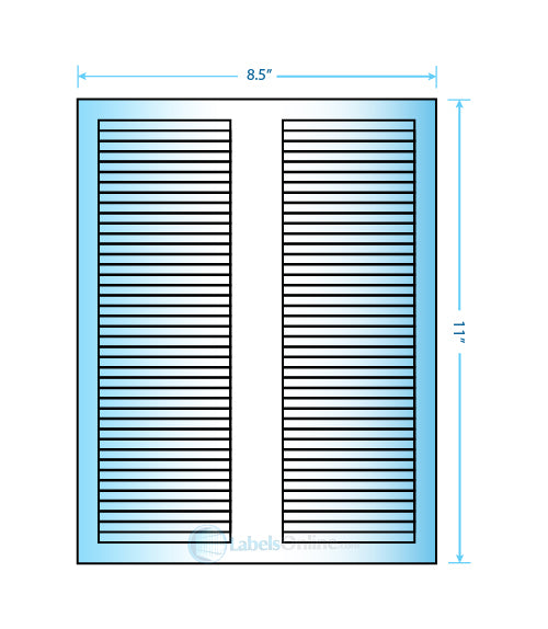 3.125" x .5" - 40 up - Mid Gloss (Laser)