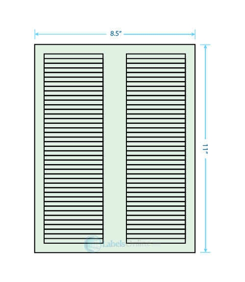 3.125" x .5" - 40 up - Pastel Green (Laser)