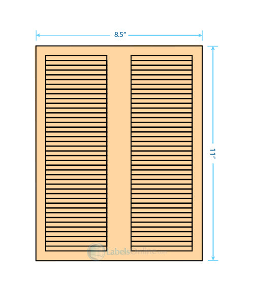 3.125" x .5" - 40 up - Pastel Orange (Laser)