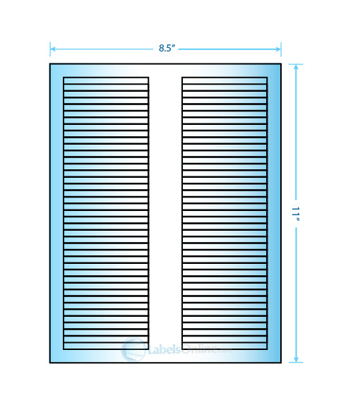 3.125" x .5" - 40 up - Premium High Gloss (Laser)
