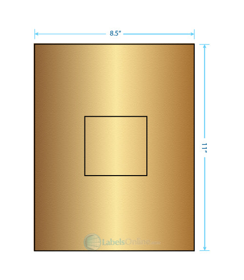 3.1494" x 3.3072" - 1 up - Gold Foil (Laser)
