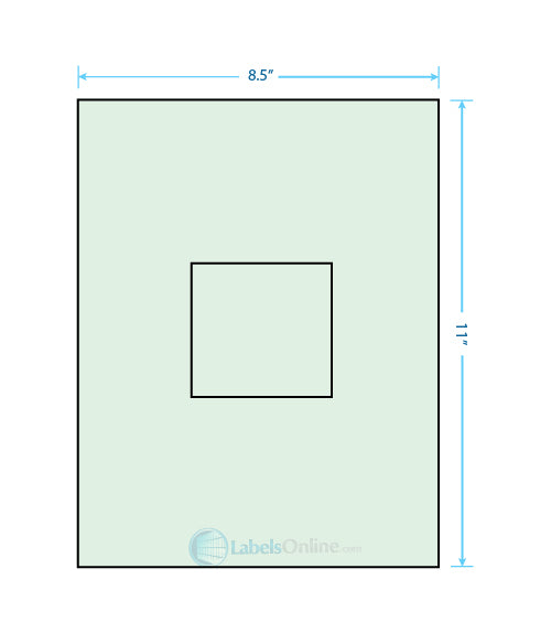 3.1494" x 3.3072" - 1 up - Pastel Green (Laser)