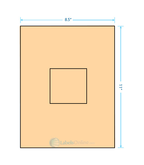 3.1494" x 3.3072" - 1 up - Pastel Orange (Laser)