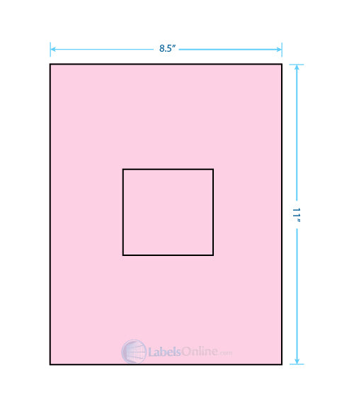 3.1494" x 3.3072" - 1 up - Pastel Pink (Laser)