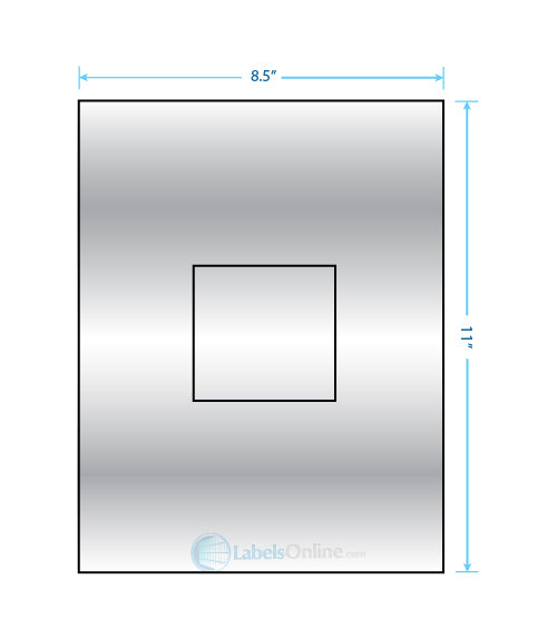 3.1494" x 3.3072" - 1 up - Silver Foil (Laser)