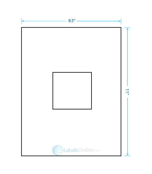 3.1494" x 3.3072" - 1 up - White Polyester (Laser)