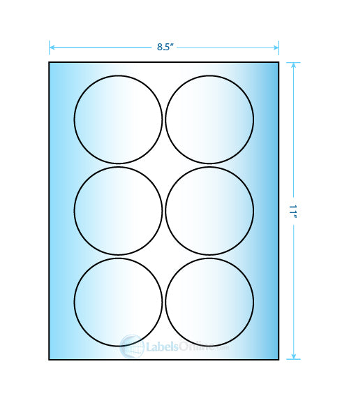 3.25" Circle - 6 up - High Gloss