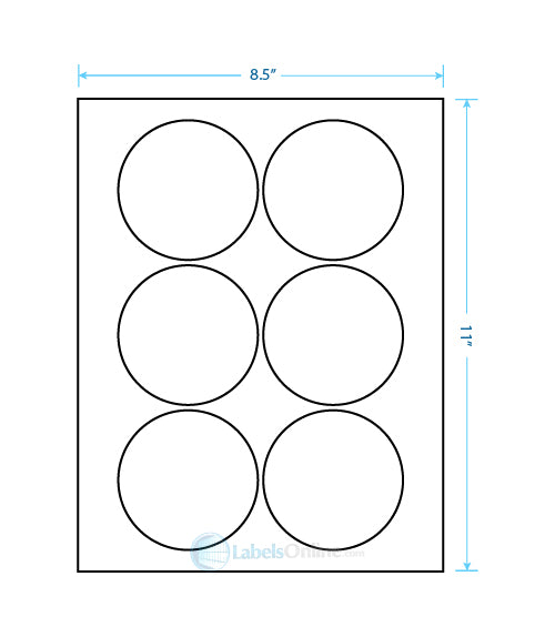 3.25" Circle - 6 up - Opaque/Blockout