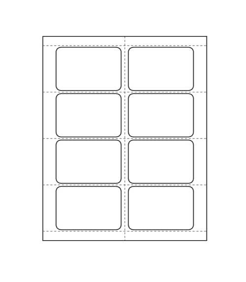 3 3/8" x 2 1/3" Laser/Inkjet Name Badge Labels; 8 up; 250 sheets/case - Standard White Matte
