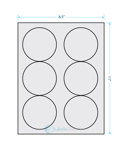 3.33" Circle - 6 up - Recycled