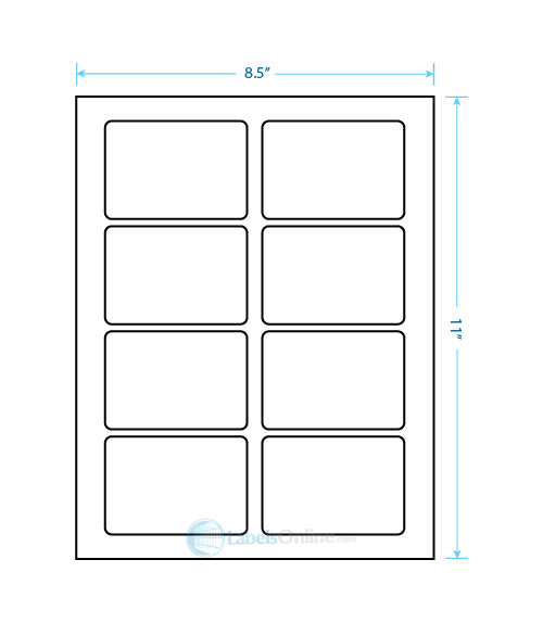 3.375" x 2.33" - 8 up - Crystal Clear