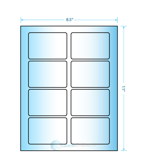 3.375" x 2.33" - 8 up - Photo Gloss