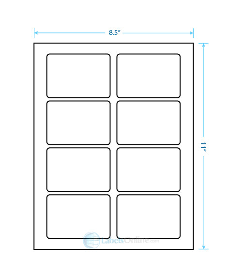 3.375" x 2.33" - 8 up - Removable