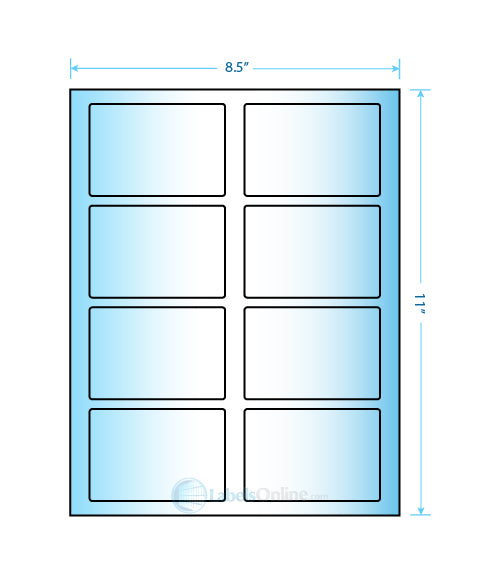3.5" x 2.375" - 8 up - High Gloss