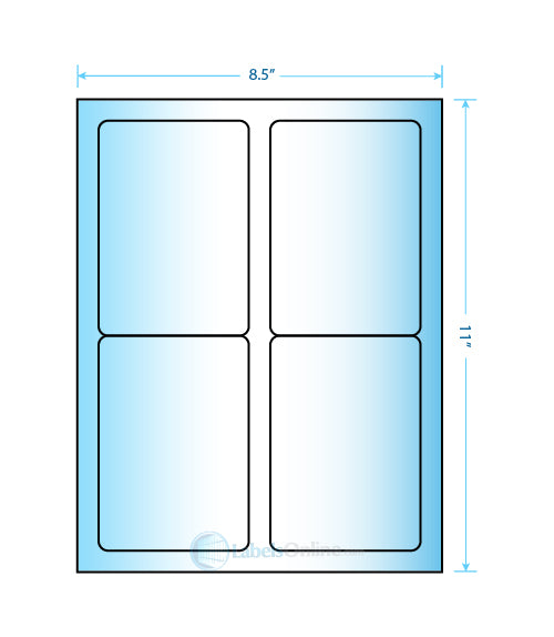 3.5" x 5" - 4 up - Mid Gloss