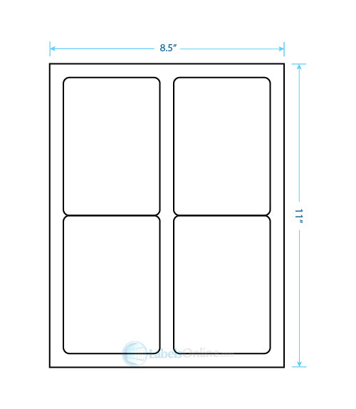 3.5" x 5" - 4 up - Opaque/Blockout