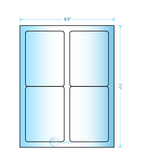 3.5" x 5" - 4 up - Photo Gloss