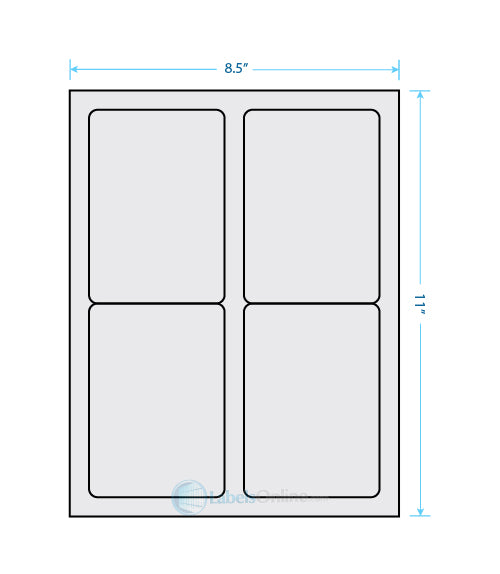 3.5" x 5" - 4 up - Recycled