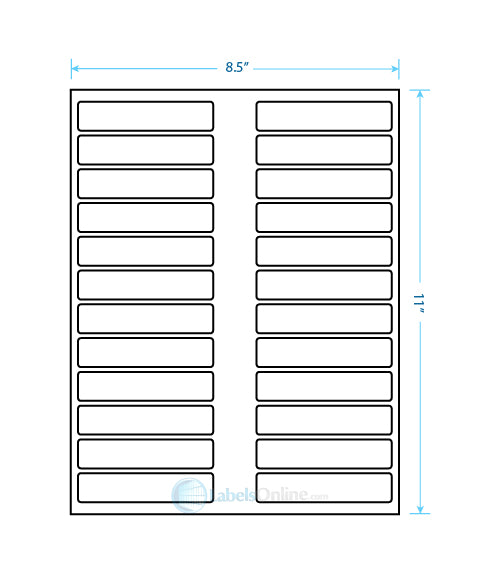 3.5" x .75" - 24 up - Clear Matte