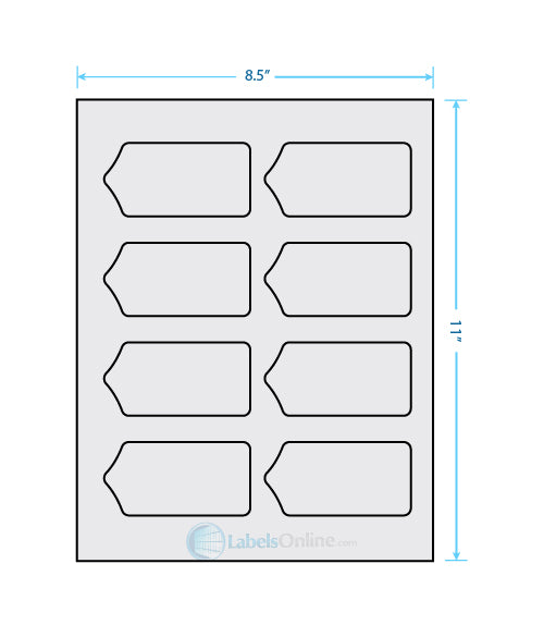 3.5625" x 1.75" - 8 up - Recycled (Laser / Inkjet)