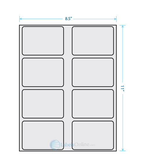 3.625" x 2.5" - 8 up - Recycled