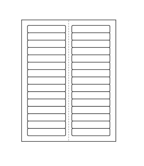 3 7/16" x 2/3" Laser/Inkjet File Folder Labels; 30 up; 250 sheets/case - Standard White Matte